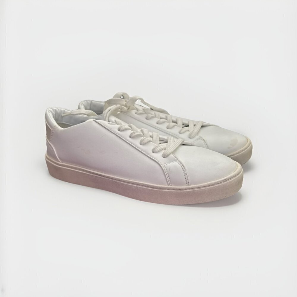 Thousand Fell Men's Lace Up Sneakers White Cream Size 9.5